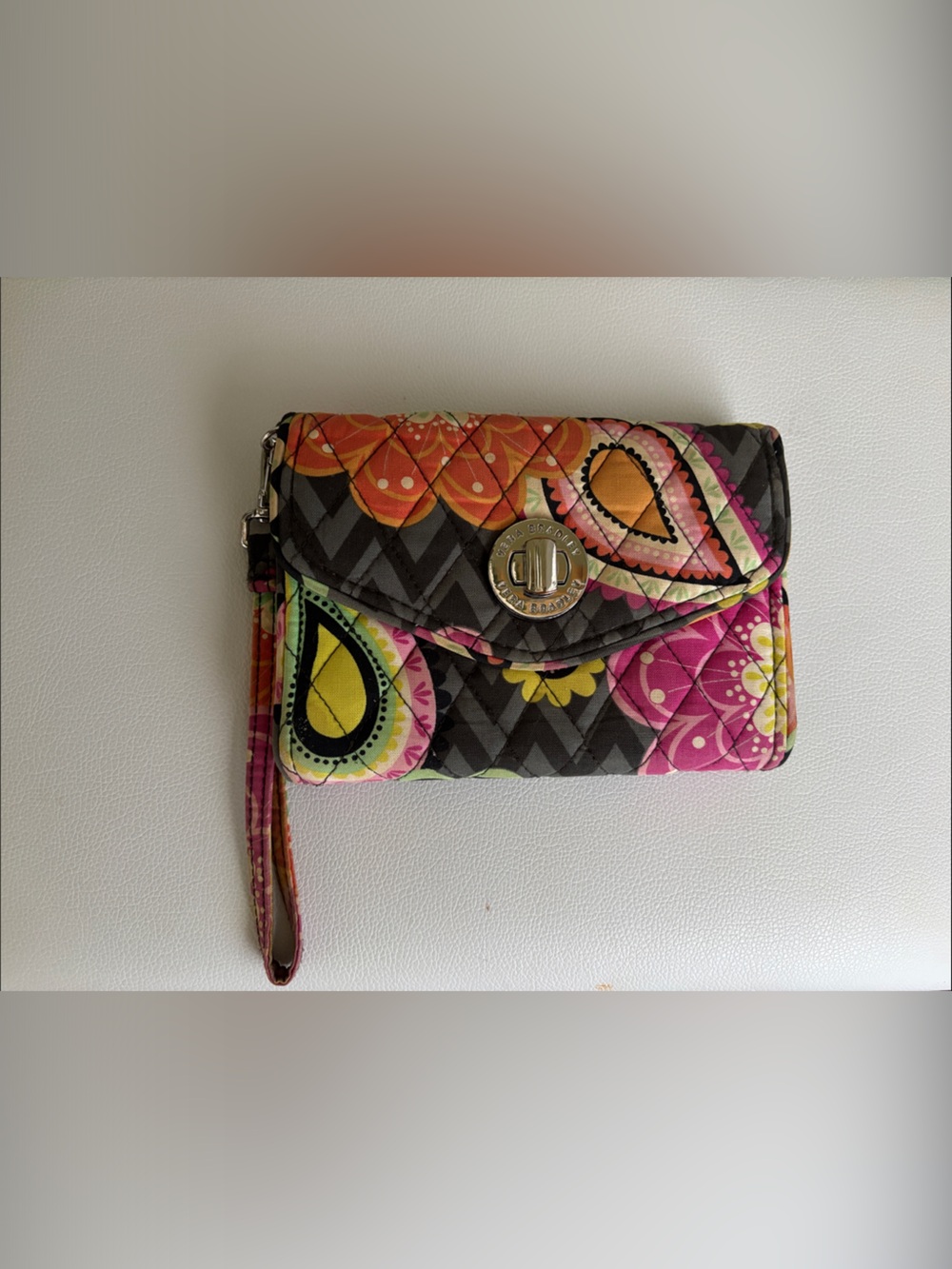Quilted Floral Wristlet Wallet - Multicolor